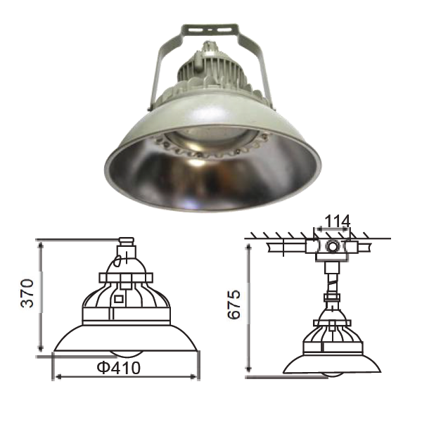 โคมไฟ ไฮเบย์ กันระเบิด 60w 100w