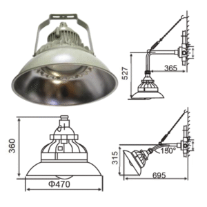 โคมไฟไฮเบย์ กันระเบิด Wall Mount