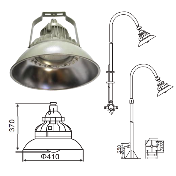 โคมไฮเบย์กันระเบิด 60w 100w