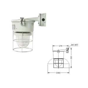 โคมไฟกันระเบิด ขั้ว E27 ติดผนัง