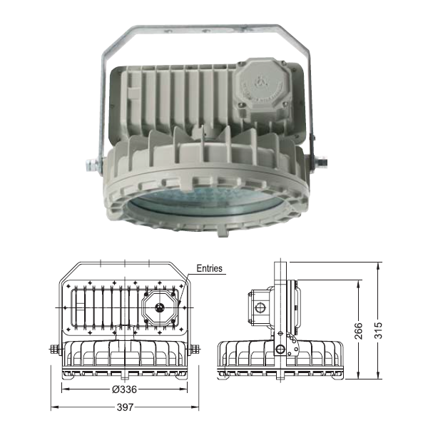 โคมไฟไฮเบย์ กันระเบิด