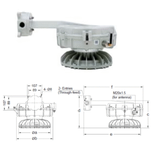 โคมไฮเบย์ LED กันระเบิด 30w 350w ติดผนัง