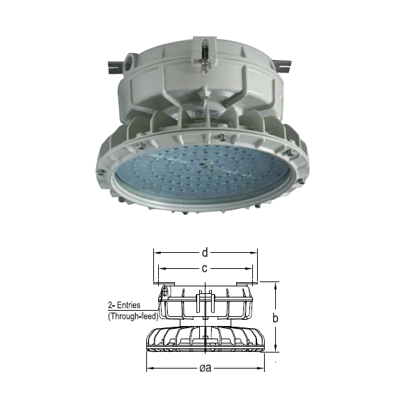 โคมไฮเบย์ LED กันระเบิด ติดเพดาน