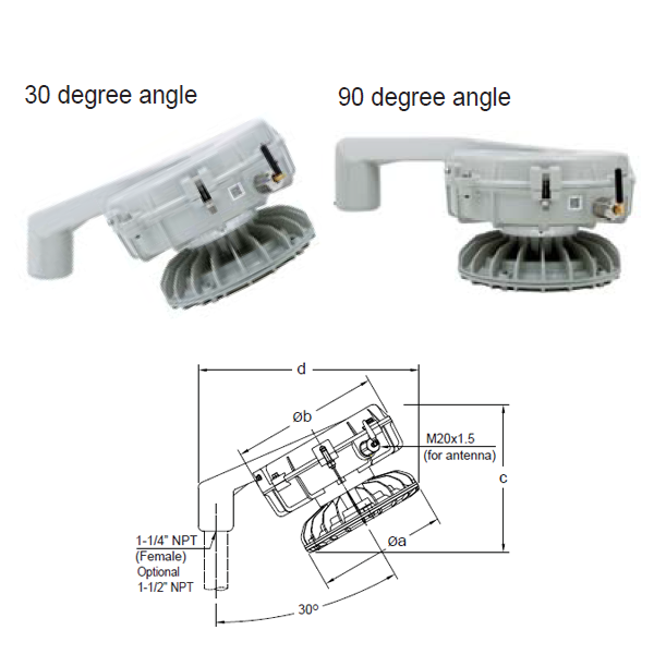 โคมไฮเบย์ LED กันระเบิด ยึดเสา 1